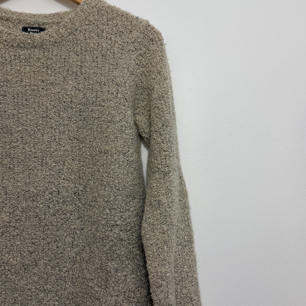 Roots Cream Textured Crew Neck Sweater - Picture 3 of 7